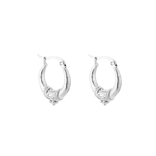 Mini bali hoops simple zilver