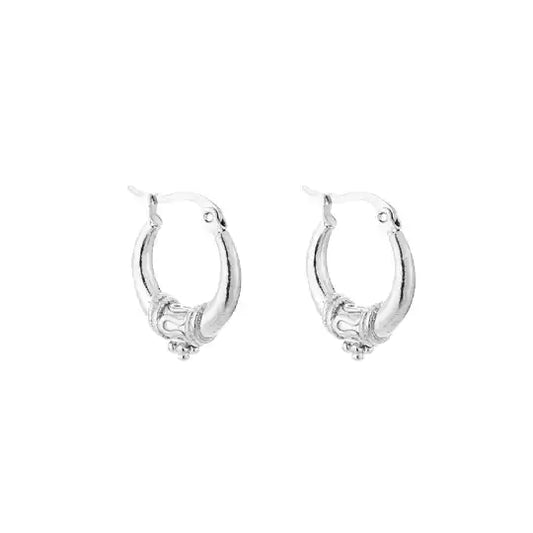 Mini bali hoops simple zilver