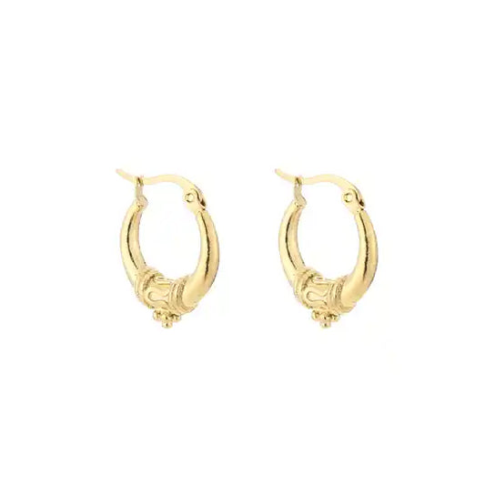 Mini bali hoops simple goud