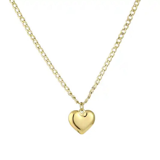Schakel ketting hart goud