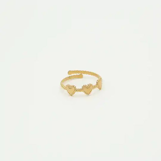 Triple hearts ring gold