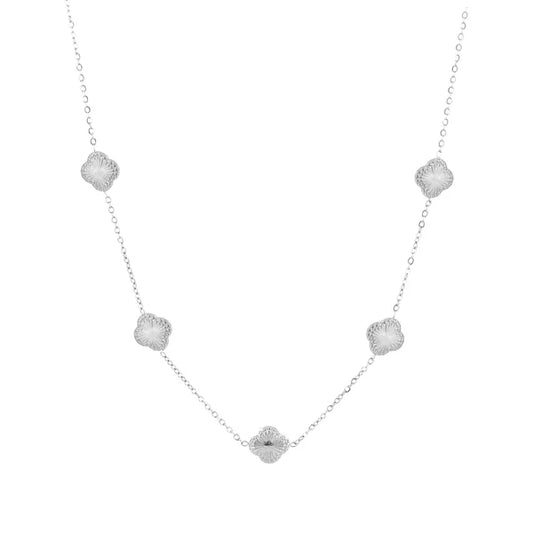 Clover necklace silver