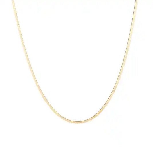 Flat necklace gold
