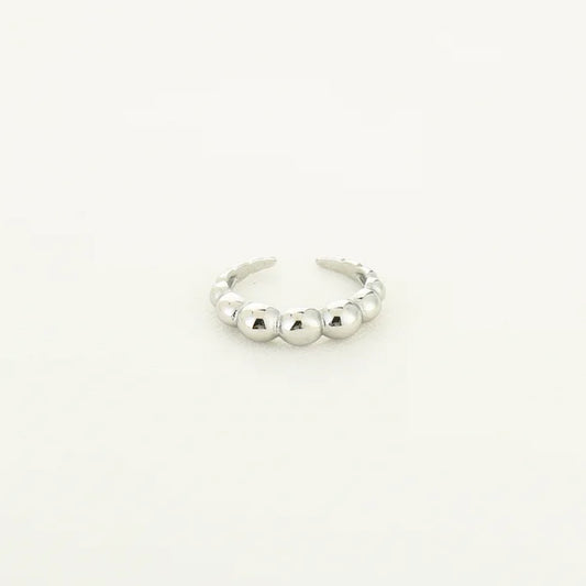 Bubble ring silver
