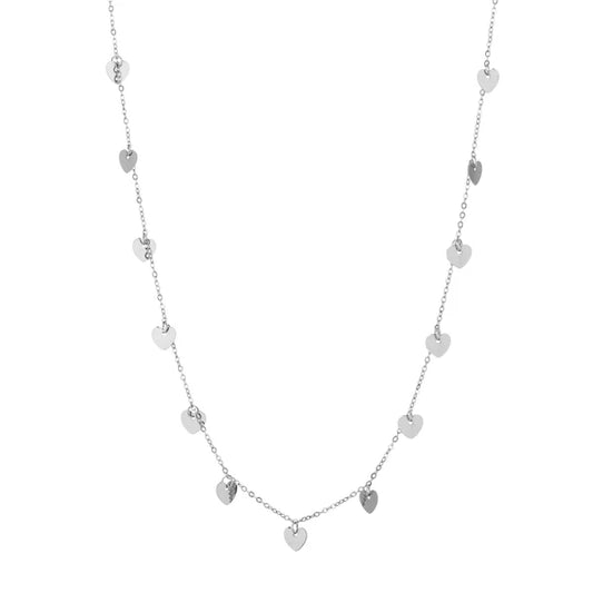 A lot of hearts ketting zilver
