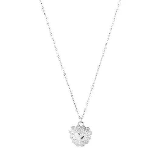 Hartje ketting zilver