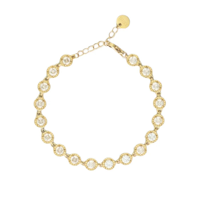 Diamantjes armband goud