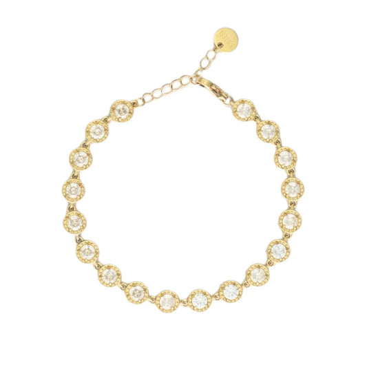 Diamantjes armband goud