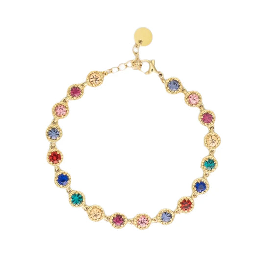 Diamantjes armband goud kleur