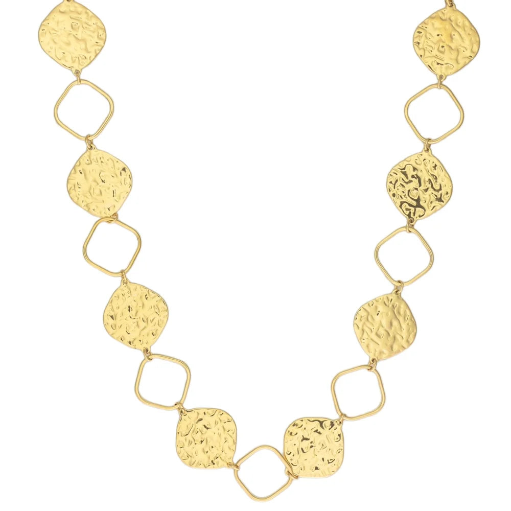 Open ketting met munten goud